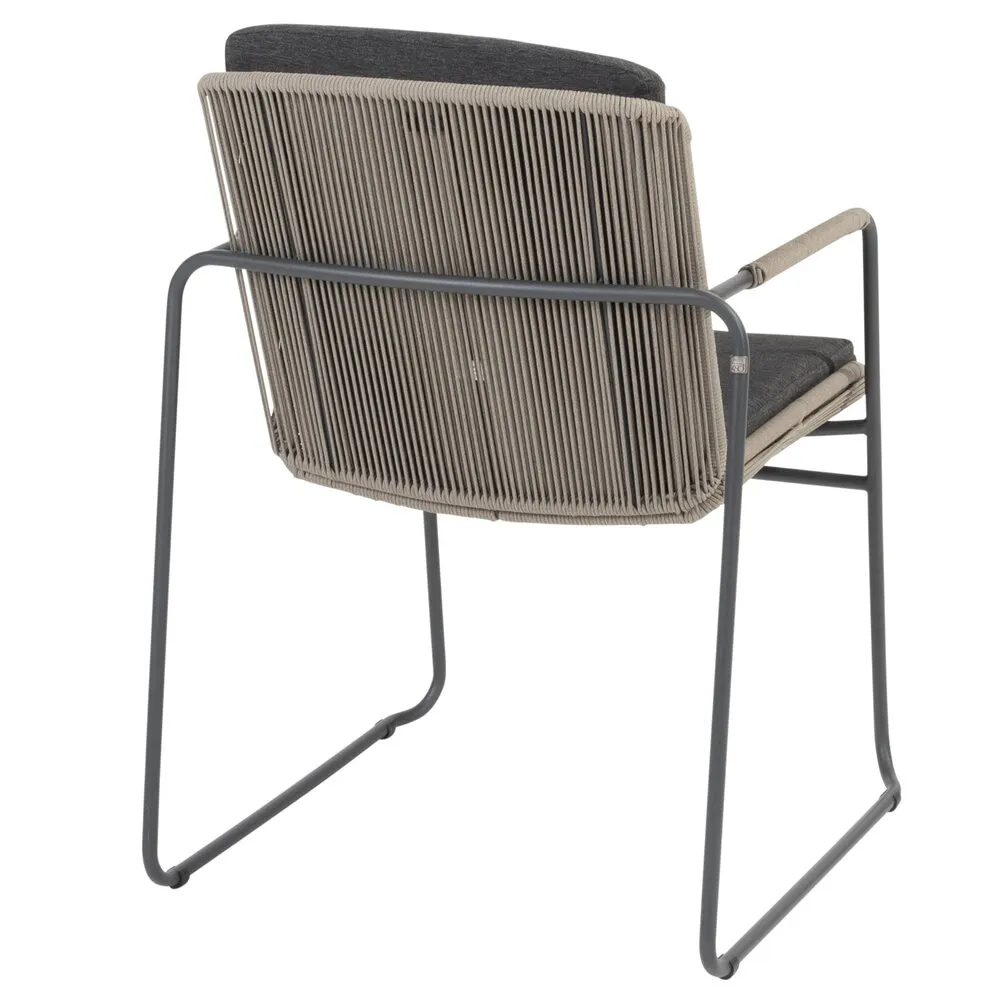 4 Seasons Outdoor Parma tuinstoel stapelbaar antraciet taupe Taste 4SO