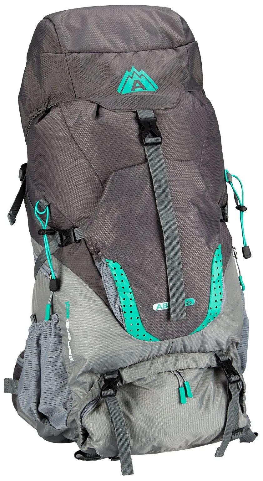 Abbey Camp® - Rugzak Trekking met Verstelsysteem • SPHERE 60L • Antraciet/Grijs