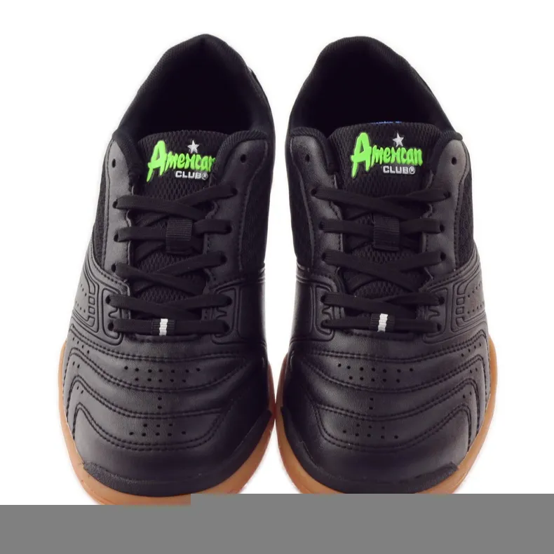 American Club ADI heren sport indoorschoenen Amerikaans 160709 zwart blauw groente