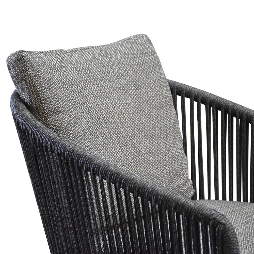 AVH-Collectie Brightling dining tuinstoel antraciet rope