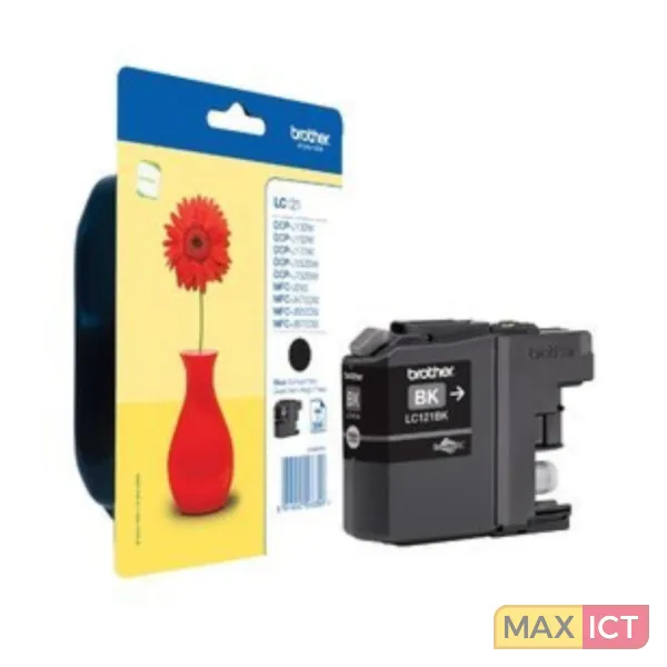Brother LC-121BK inktcartridge 1 stuk(s) Origineel Normaal rendement Zwart