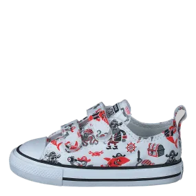 Converse schoenen Chuck Taylor All Star 2v Pirat 102-white/university Red/black