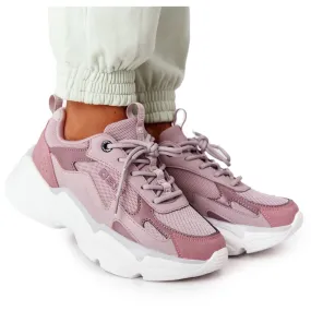 Dames sportschoenen Memory Foam Big Star HH274258 Violet paars roze