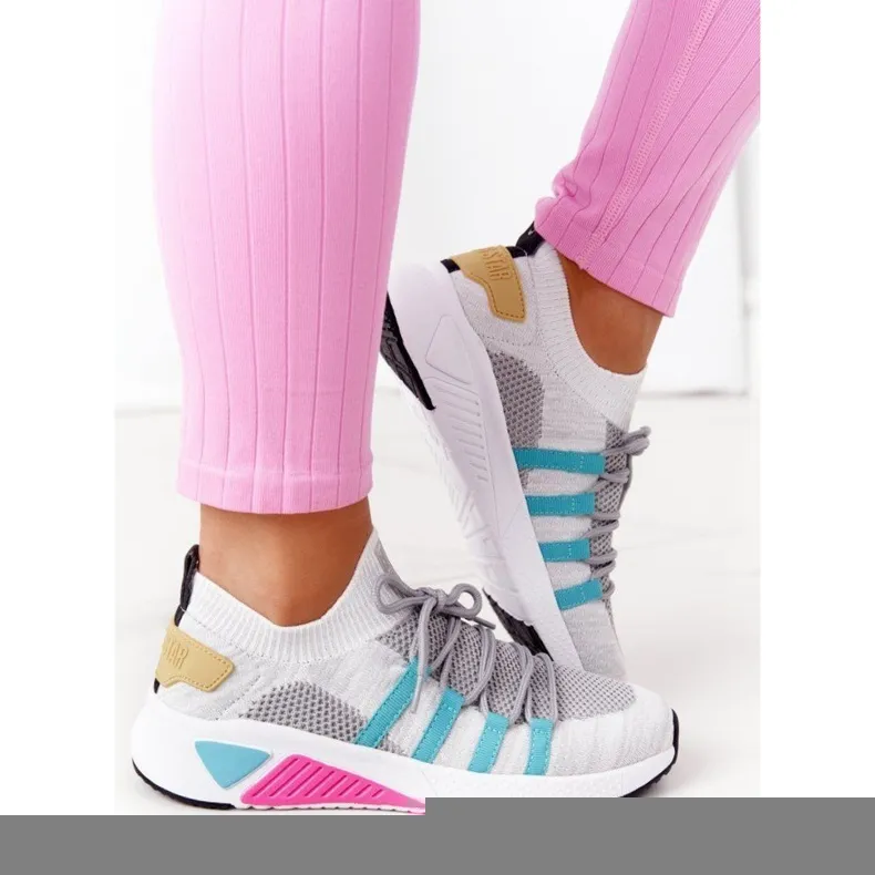 Dames sportschoenen Memory Foam Big Star HH274531 Wit-Grijs veelkleurig
