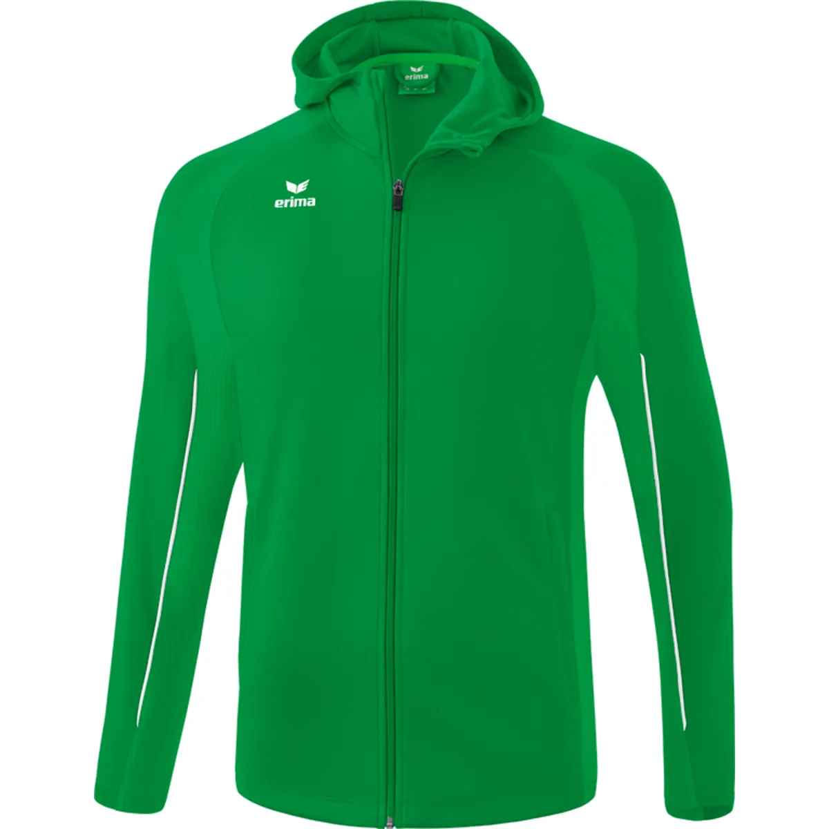 Erima Liga Star Trainingsjack Met Capuchon Kinderen - Smaragd / Wit