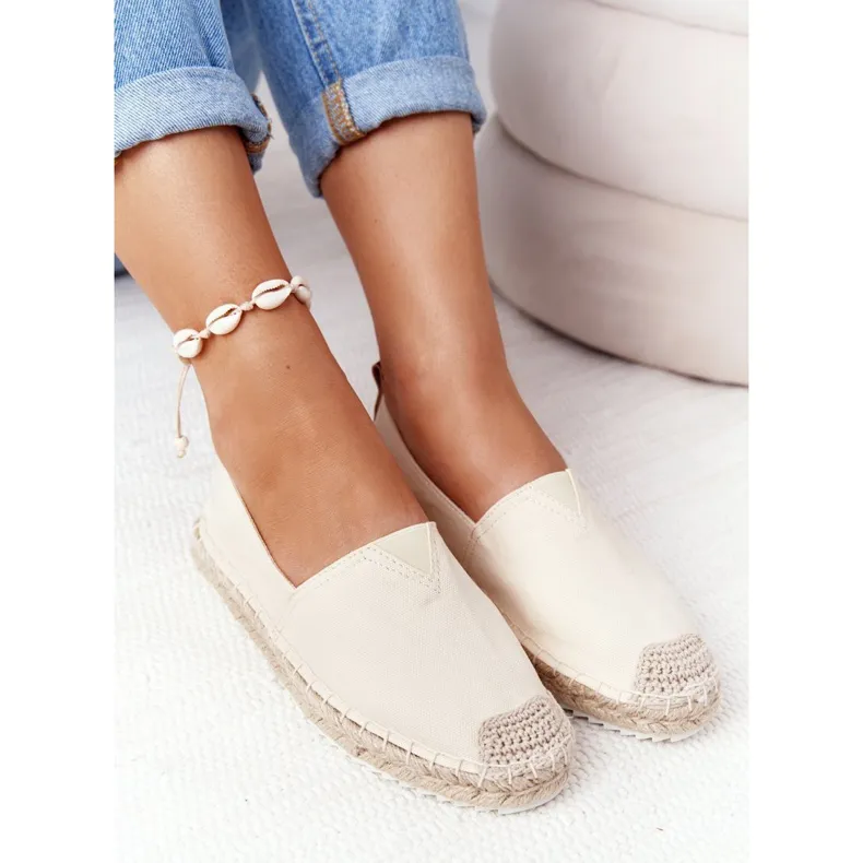 Espadrilles op een gevlochten zool Big Star HH274501 Beige