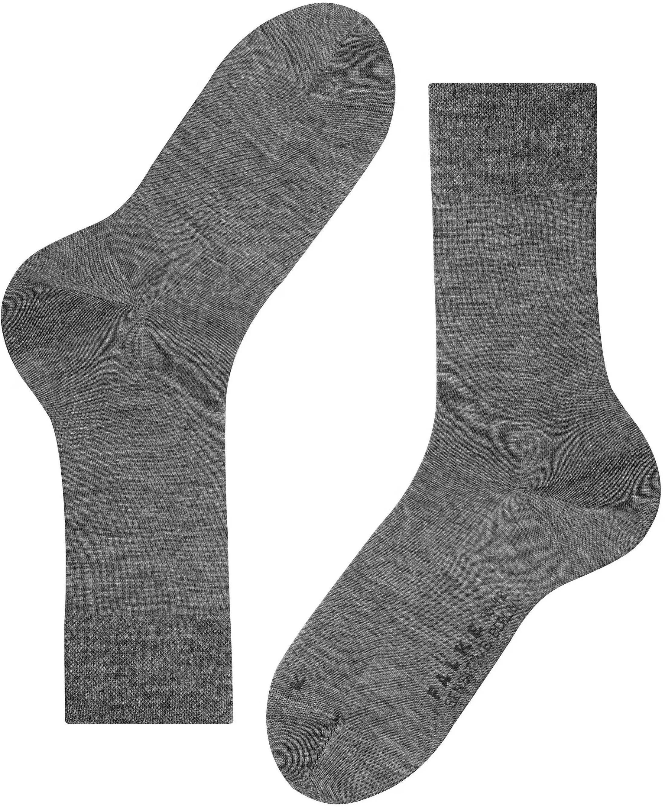 FALKE  Sok Sensitive Berlin Wol Blend Antraciet