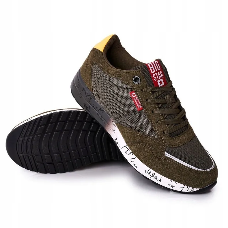 Heren sportschoenen Memory Foam Big Star FF174209 Groen groente