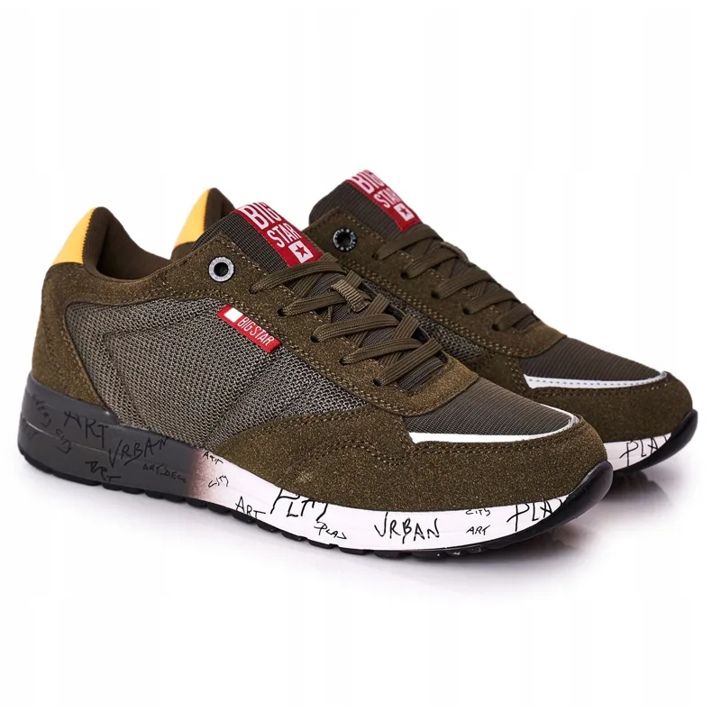 Heren sportschoenen Memory Foam Big Star FF174209 Groen groente