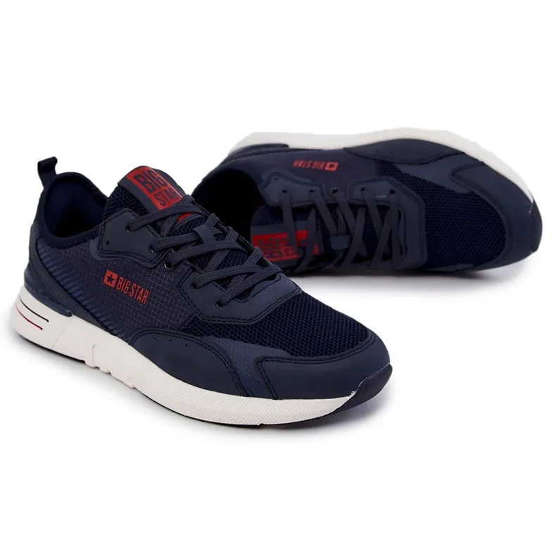 Heren sportschoenen Memory Foam Big Star JJ174293 Marineblauw