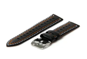 Horlogeband 20mm sport zwart
