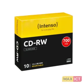 Intenso CD-RW 700MB / 80min, 12x 10 stuk(s)