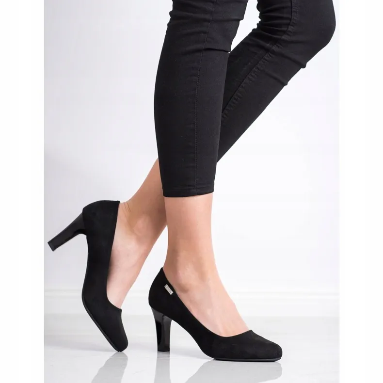 J. Star Casual pumps met hak zwart