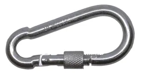Karabijnhaak Met Schroefsluiting Verzinkt 8 x 80 mm - Per Stuk