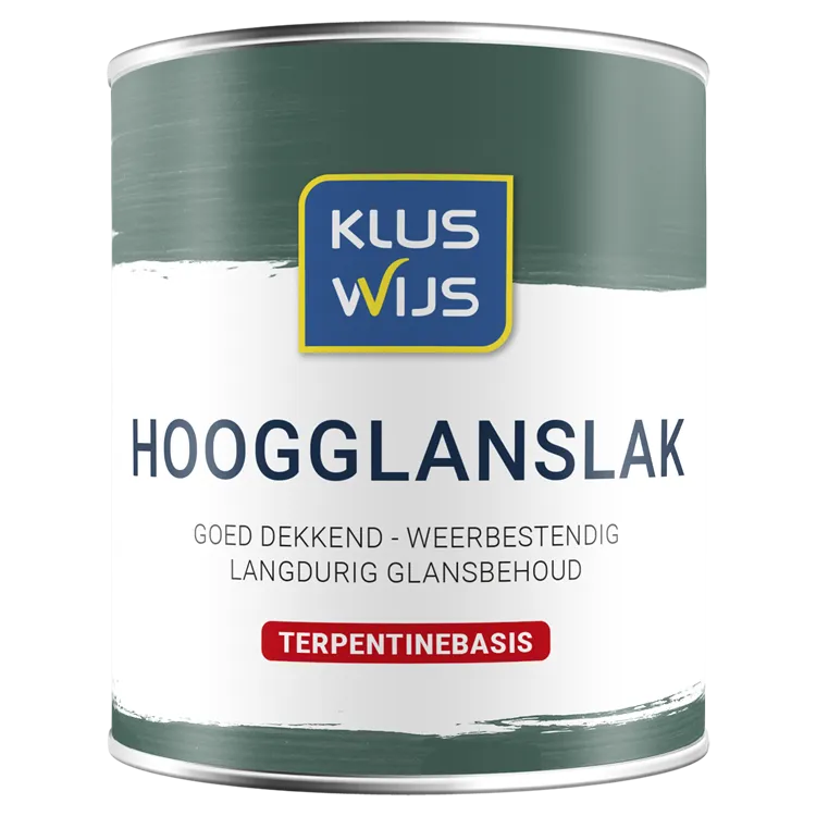 KlusWijs hoogglans lak terpentine basis 6203 Antraciet grijs (RAL 7016) 750ml