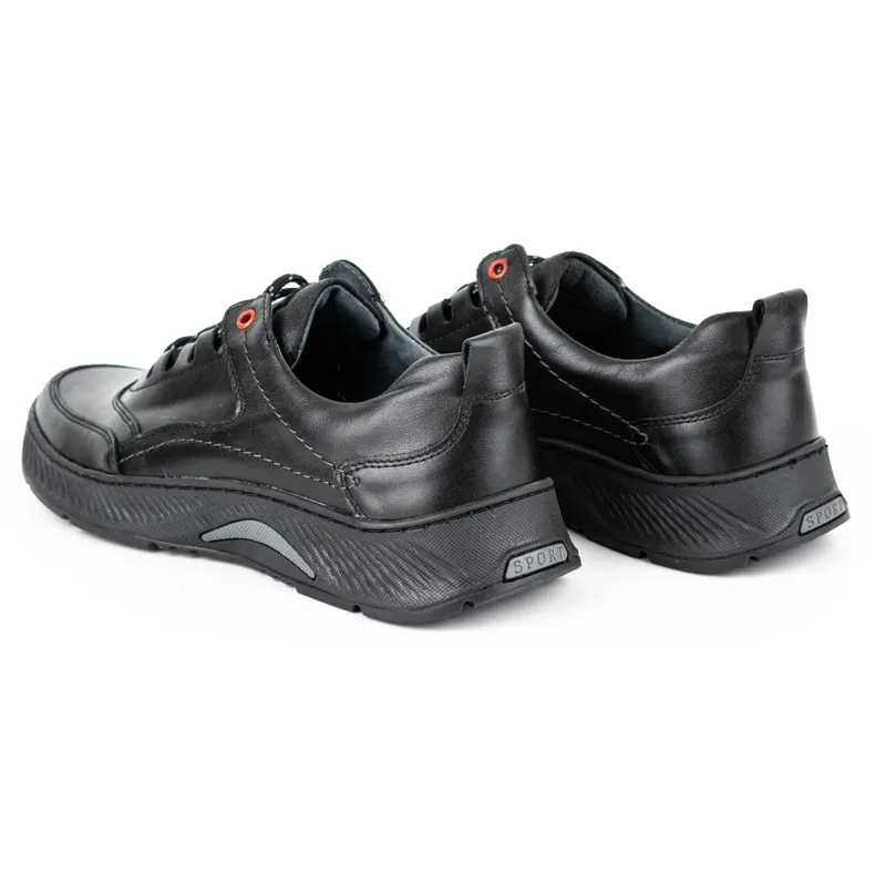 KOMODO Sport 922K zwart leren herenschoenen