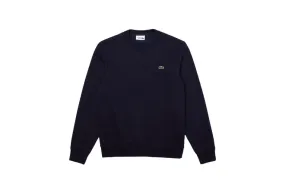 Lacoste sport cotton blend fleece sweater navy heren