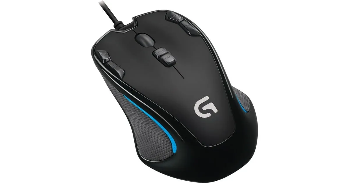 Logitech G300s gaming muis (Antraciet/zwart, 200 - 2500 dpi, Meerkleurige verlichting)