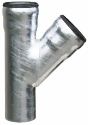 Loro T-stuk 45° 220X verzinkt  Ø 70 mm