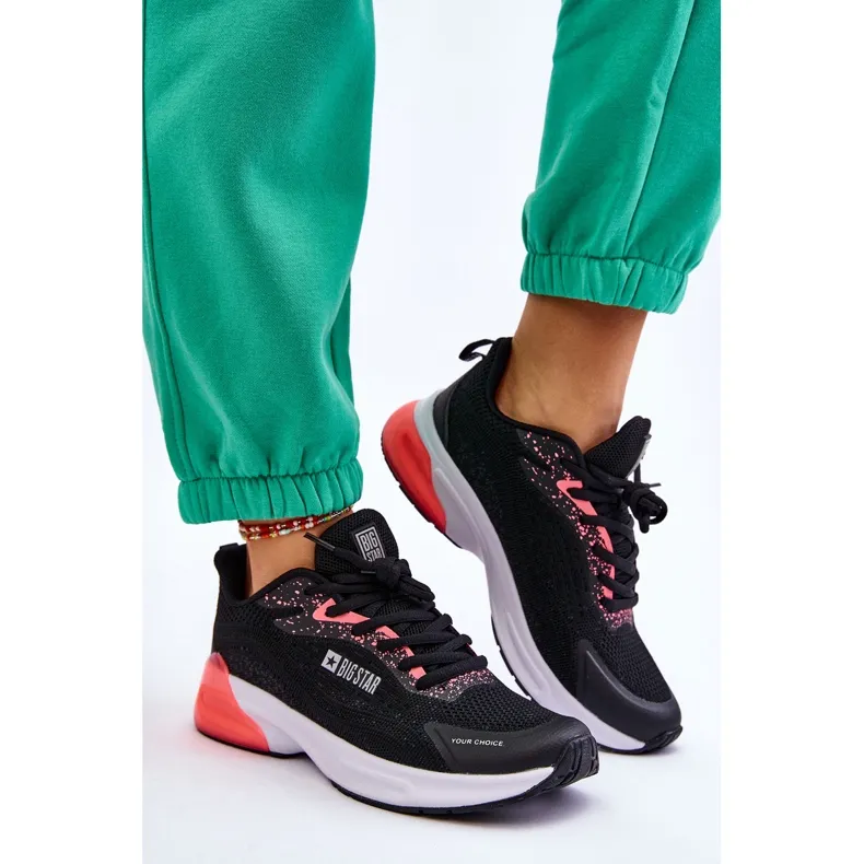 Modieuze Memory Foam System Big Star sportschoenen LL274318 zwart