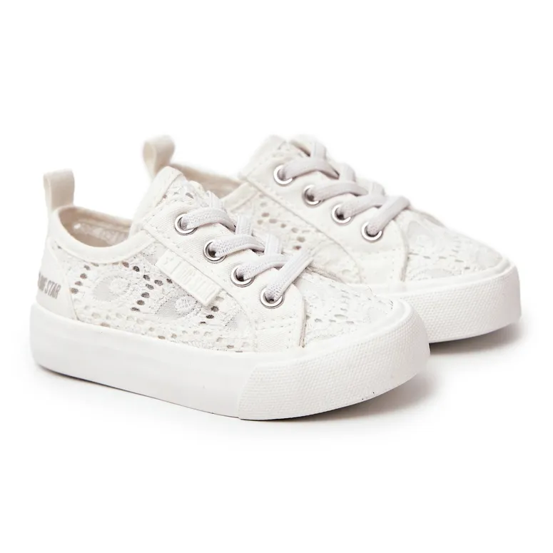 Opengewerkte Sneakers Big Star JJ374134 Wit