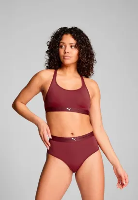 Puma Dames Sport Top Padded Burgundy   