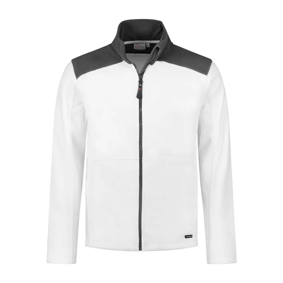 Santino 2Color-Line Fleecejack Trento Wit/Antraciet  maat 4XL