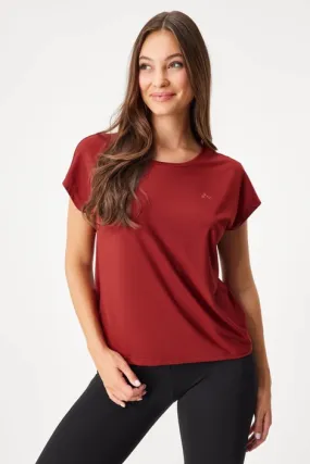 Sport T-shirt ONLY Play Aubree - donkerrose