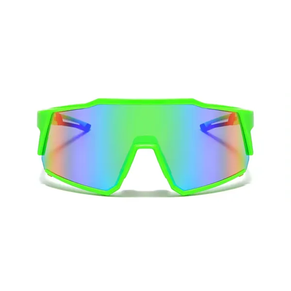 Sport Zonnebril - Fietsbril - Groen Frame - Groen Blauwe Lens