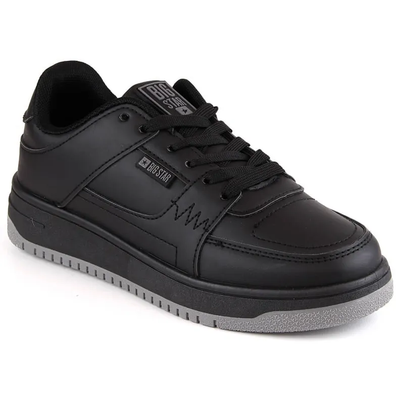 Sportschoenen geregen sneakers zwart Big Star MM274353