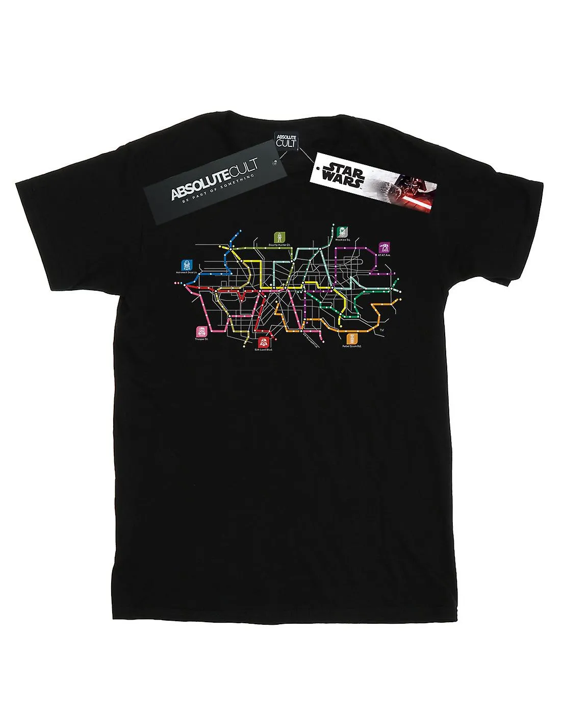 Star Wars meisjes Subway kaart logo T-shirt