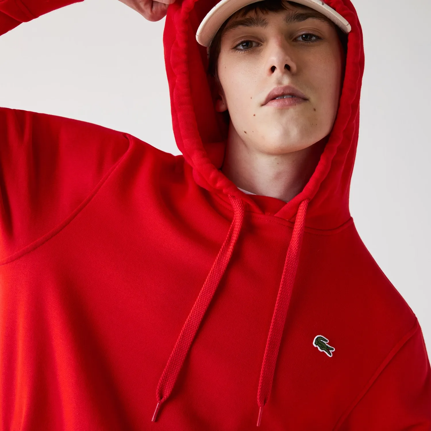 Trui Lacoste Men SH1527 Sport Hooded Fleece Redcurrant Bush Redcurran