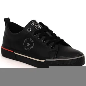 Zwarte heren sneakers gemaakt van ecologisch leer Big Star LL174210